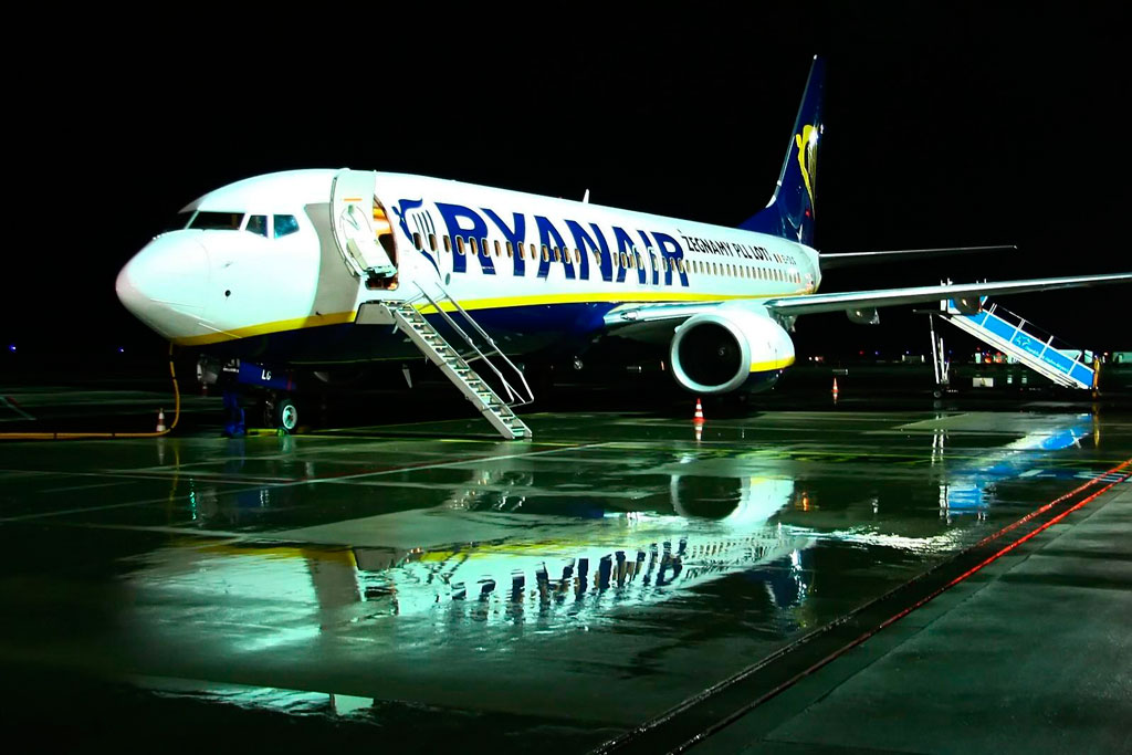 Ryanair alcanzó una puntualidad del 87% durante el mes de junio