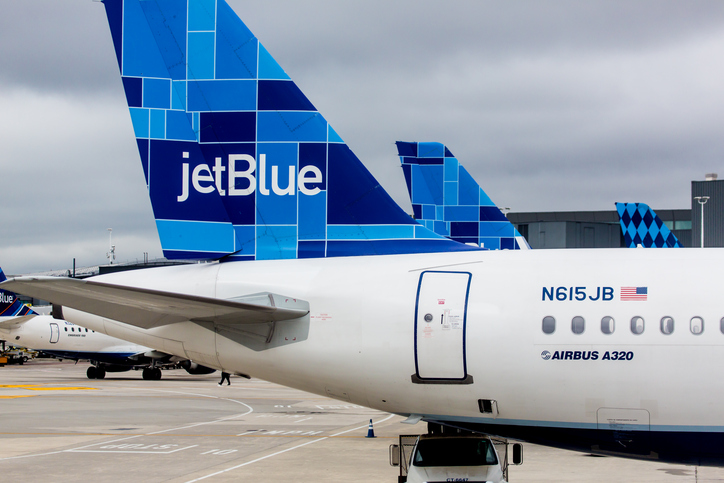 JetBlue plane skids off taxiway in Boston, no injuries