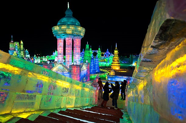 Bundled up brides and grooms tie the knot at Chinese ice festival