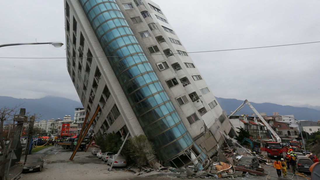 At least five killed, 60 missing after quake rocks Taiwan tourist area
