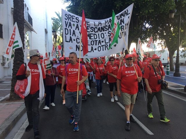 Arranca una marcha en Costa del Sol por la mejora en convenio de hostelería