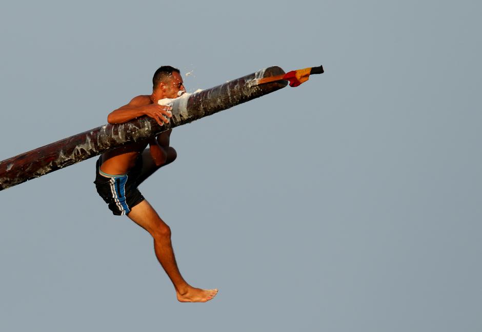 Ready, steady, splash! Malta celebrates historic greasy pole tournament