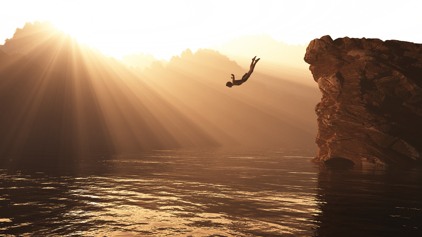 Jump from a hill