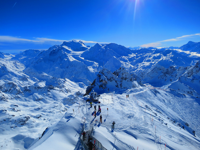 Ski resort. Mont Fort, Verbier, Switzerland
