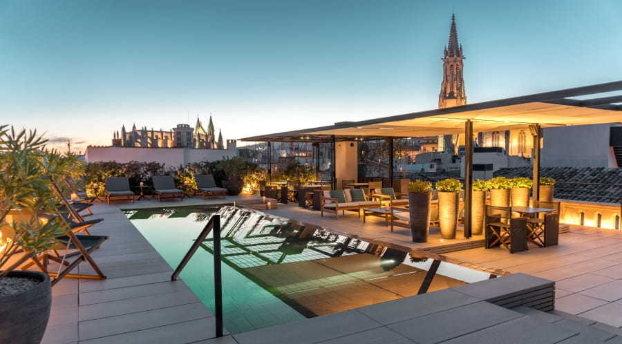 vistas-palma-terraza-hotel-sant-francesc-lujo-centro-ciudad