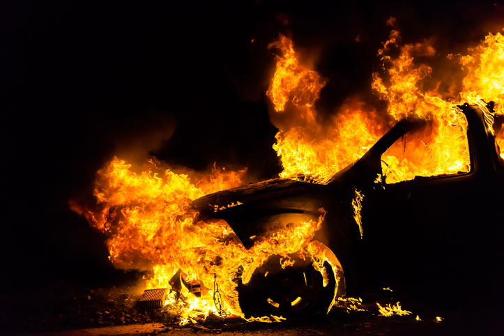 Protest against separatists’ sentencing sets Barcelona streets ablaze