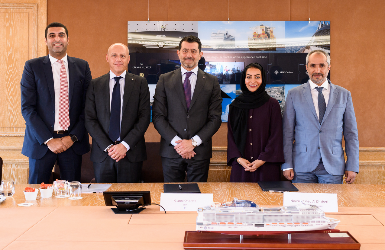 MSC Cruceros y puertos de Abu Dhabi firman un acuerdo a largo plazo para obtener derechos de atraque preferenciales
